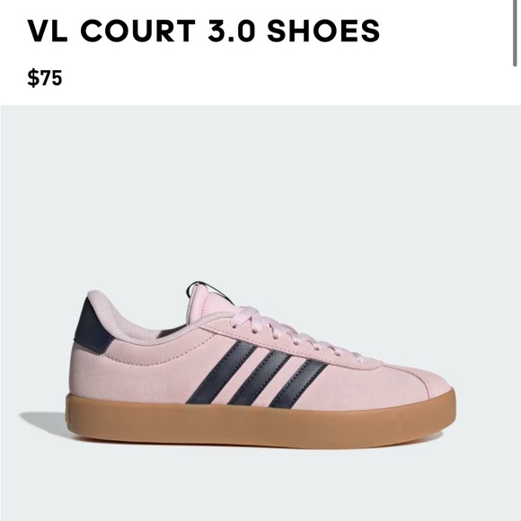 Adidas Pink and Navy VL Court 3.0 Sneakers, women’s size 8.5. Only worn 2x. - Picture 3 of 12
